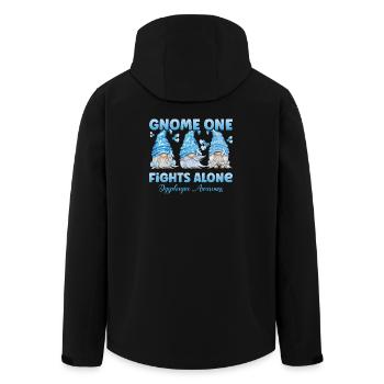 Difficultés d’ingestion des Gnomes bleu clair - Veste softshell homme en polyester recyclé Stanley/Stella - noir - Dos - AI Model Male 185 light (185cm)