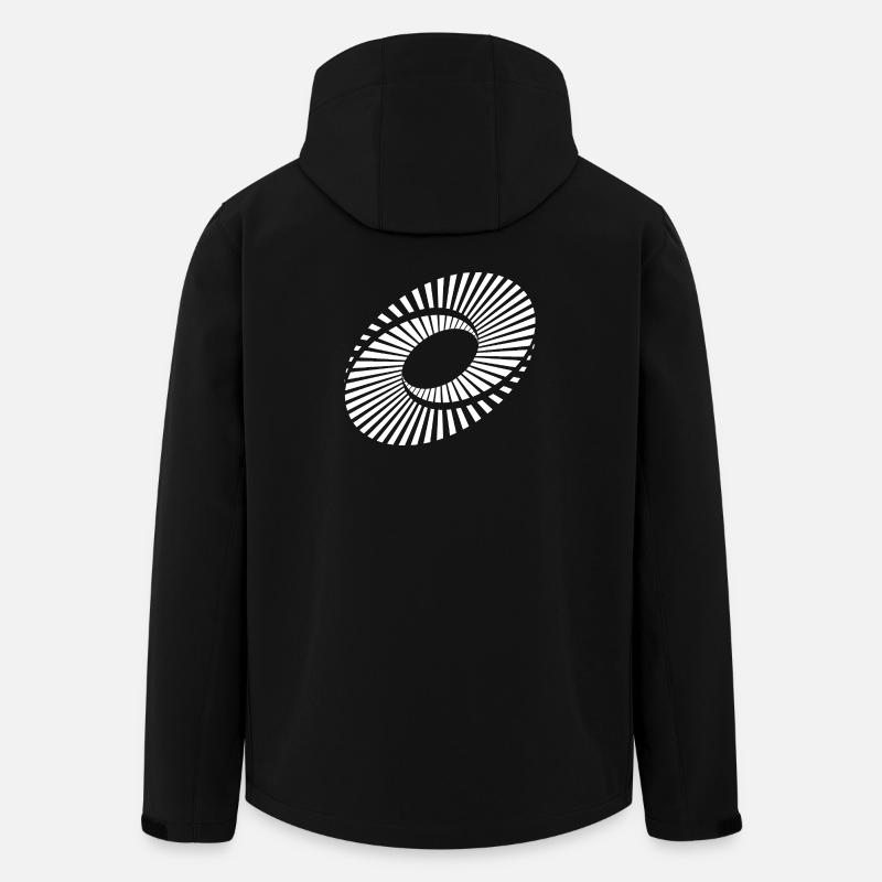 Radial Ring Spiral - Men’s Recycled Softshell Jacket by Stanley/Stella - black