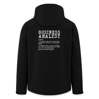 Business Analyst Glyphen fett - Recycelte Männer Softshell-Jacke von Stanley/Stella - Schwarz - Hinten - AI Model Male 185 light (185cm)