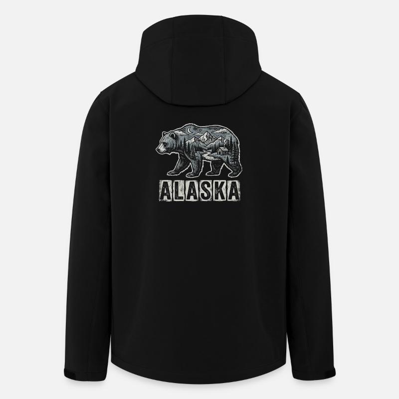Alaska Bär - Recycelte Männer Softshell-Jacke von Stanley/Stella - Schwarz