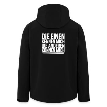 Lustiges Statement Selbstbewusstsein - Recycelte Männer Softshell-Jacke von Stanley/Stella - Schwarz - Hinten - AI Model Male 185 light (185cm)