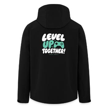Équipe Monte de niveau ensemble : Nerds - Veste softshell homme en polyester recyclé Stanley/Stella - noir - Dos - AI Model Male 185 light (185cm)
