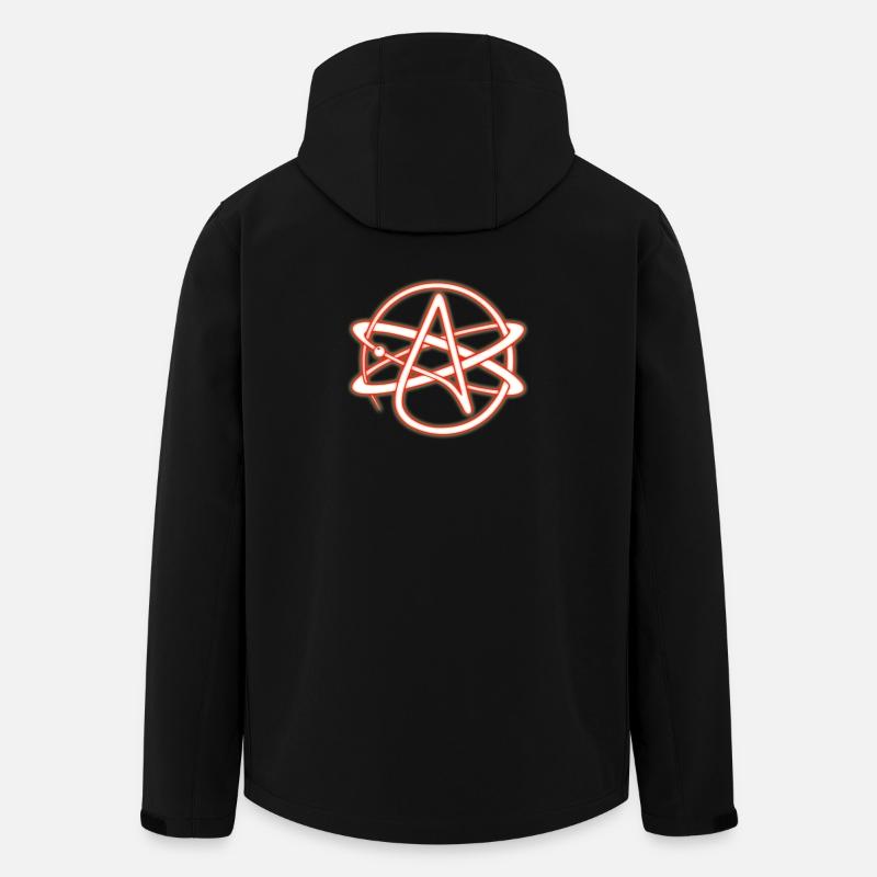 Symbole athée rouge - Veste softshell homme en polyester recyclé Stanley/Stella - noir
