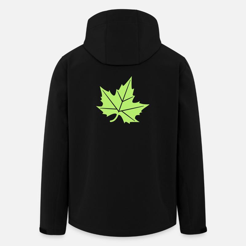 Platane Blatt Design - Recycelte Männer Softshell-Jacke von Stanley/Stella - Schwarz