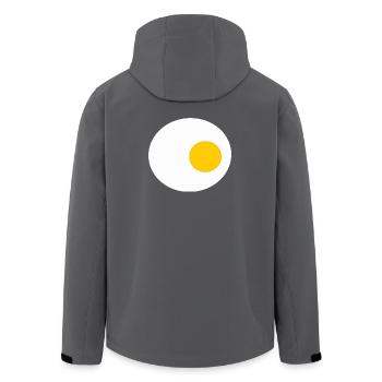 Fried Egg, Egg, Eggs, T-shirt, Apron Costume - Men’s Recycled Softshell Jacket by Stanley/Stella - anthracite - Back - AI Model Male 185 light (185cm)
