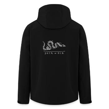 Gadsden vieux drapeau rejoindre ou mourir franklinwhite - Veste softshell homme en polyester recyclé Stanley/Stella - noir - Dos - AI Model Male 185 light (185cm)