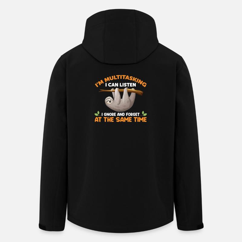 Faultier Lustiger Spruch - Recycelte Männer Softshell-Jacke von Stanley/Stella - Schwarz