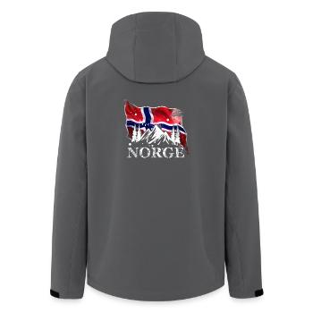 Norvège - Veste softshell homme en polyester recyclé Stanley/Stella - charbon - Dos - AI Model Male 185 light (185cm)