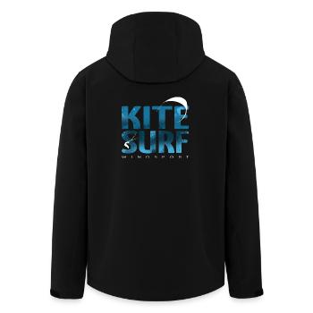 KITESURF 2021 blau - Recycelte Männer Softshell-Jacke von Stanley/Stella - Schwarz - Hinten - AI Model Male 185 light (185cm)