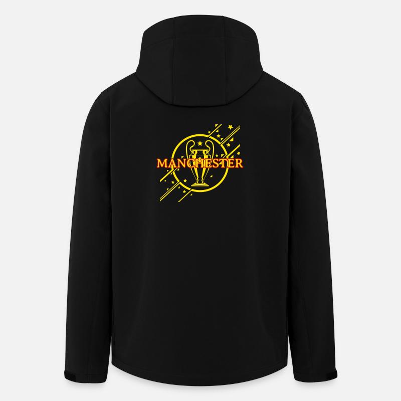 Jaune de Manchester - Veste softshell homme en polyester recyclé Stanley/Stella - noir