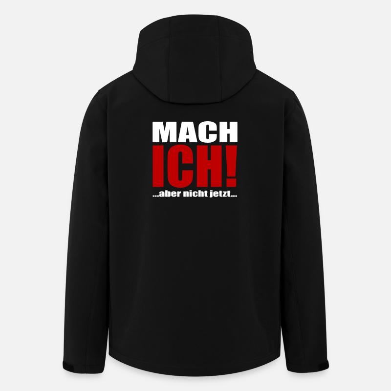 Mach ich aber jetzt nicht - Recycelte Männer Softshell-Jacke von Stanley/Stella - Schwarz