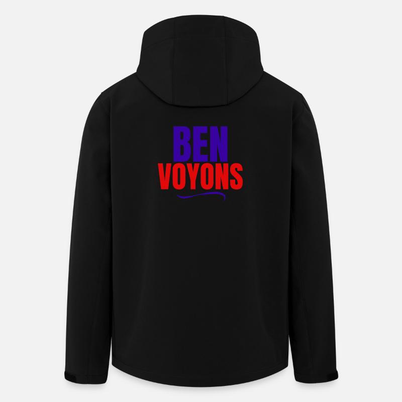 ben voyons, expression - Veste softshell homme en polyester recyclé Stanley/Stella - noir