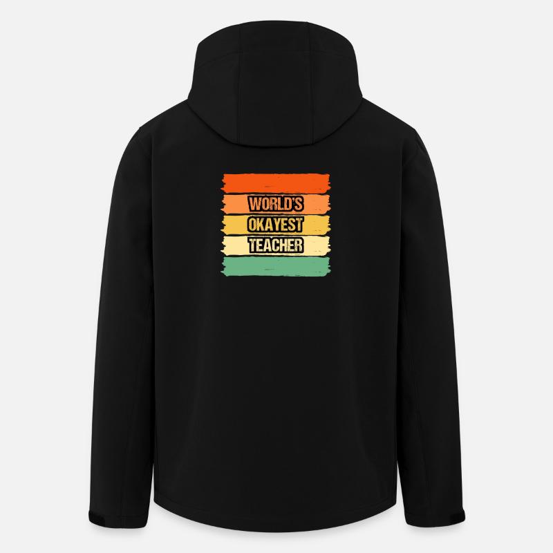 T-Shirt-Design für den okaysten Lehrer der Welt - Recycelte Männer Softshell-Jacke von Stanley/Stella - Schwarz