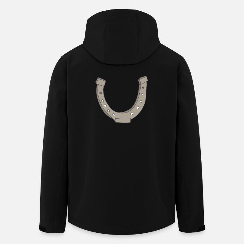 fer à cheval - Veste softshell homme en polyester recyclé Stanley/Stella - noir