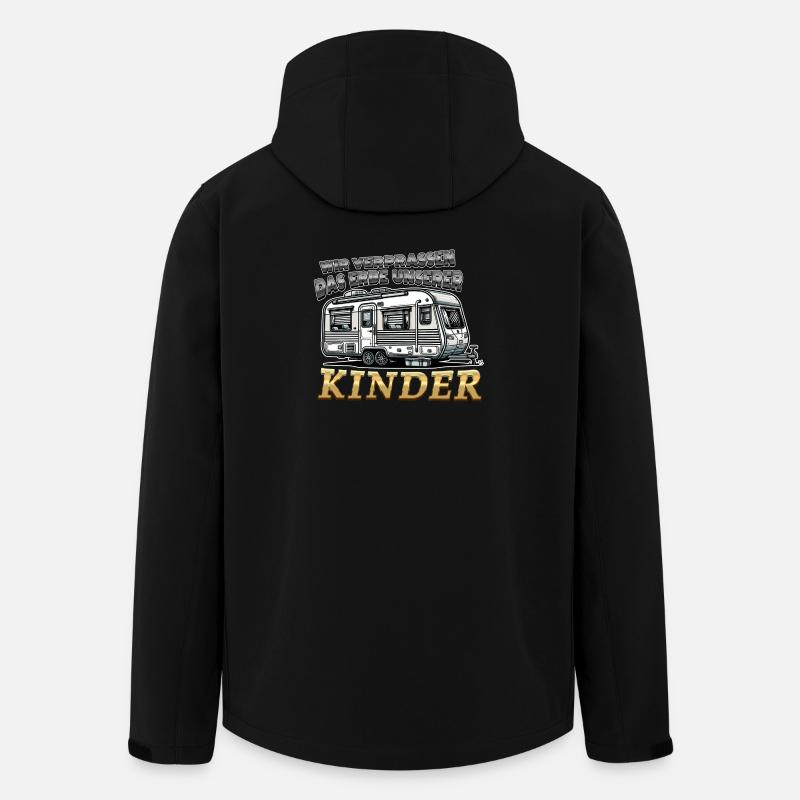 Das Erbe unserer Kinder Lustiger Spruch Wohnwagen - Recycelte Männer Softshell-Jacke von Stanley/Stella - Schwarz