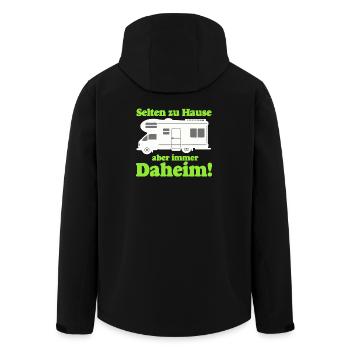 Wohnmobil,Camping,Fun Shirt,Wohnmobil daheim(25) - Recycelte Männer Softshell-Jacke von Stanley/Stella - Schwarz - Hinten - AI Model Male 185 light (185cm)