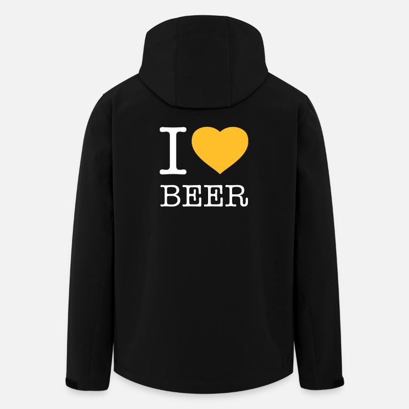 I LOVE BEER Bier - Men’s Recycled Softshell Jacket by Stanley/Stella - black
