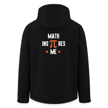 Pi Day - Mathe inspiriert mich - Recycelte Männer Softshell-Jacke von Stanley/Stella - Schwarz - Hinten - AI Model Male 185 light (185cm)