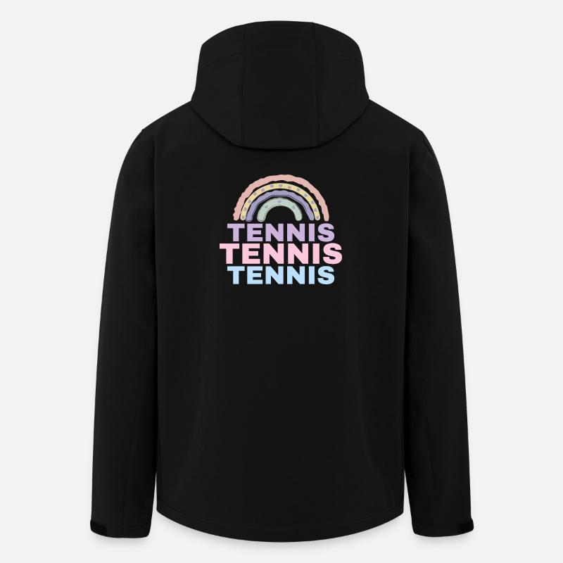 Arc-en-ciel de tennis - Veste softshell homme en polyester recyclé Stanley/Stella - noir
