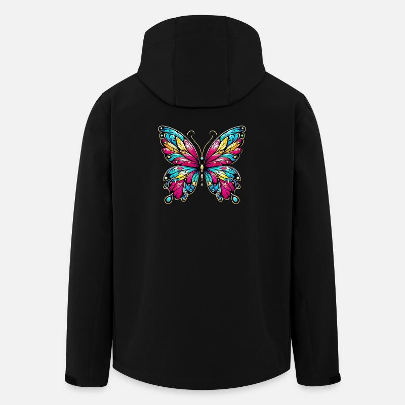 Schmetterling - Recycelte Männer Softshell-Jacke von Stanley/Stella - Schwarz