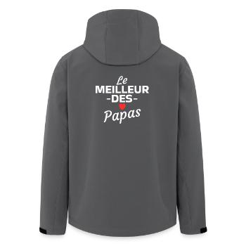 The Best of Dads - Men’s Recycled Softshell Jacket by Stanley/Stella - anthracite - Back - AI Model Male 185 light (185cm)