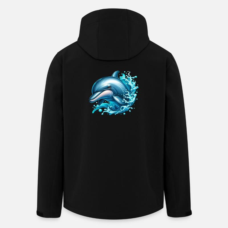 Delfin - Recycelte Männer Softshell-Jacke von Stanley/Stella - Schwarz