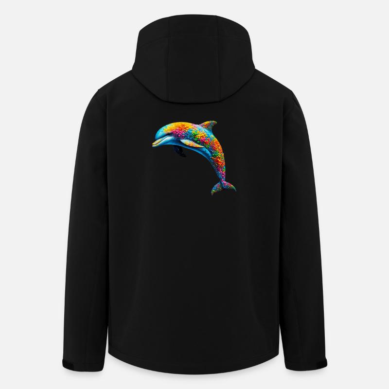 Delfin - Recycelte Männer Softshell-Jacke von Stanley/Stella - Schwarz