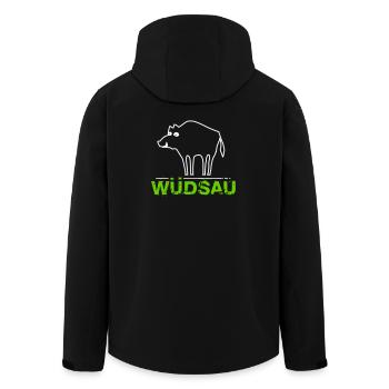 Wüdsau Österreich Dialekt Mundart Geschenk - Recycelte Männer Softshell-Jacke von Stanley/Stella - Schwarz - Hinten - AI Model Male 185 light (185cm)