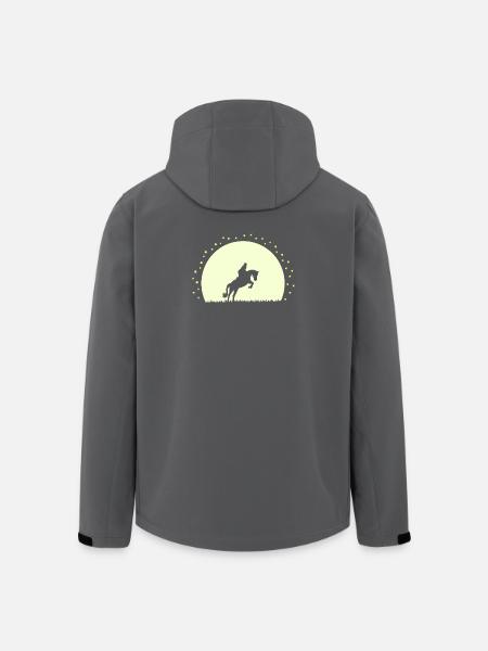 Silhouette Cheval Équestre Nocturne - Veste softshell homme en polyester recyclé Stanley/Stella - noir