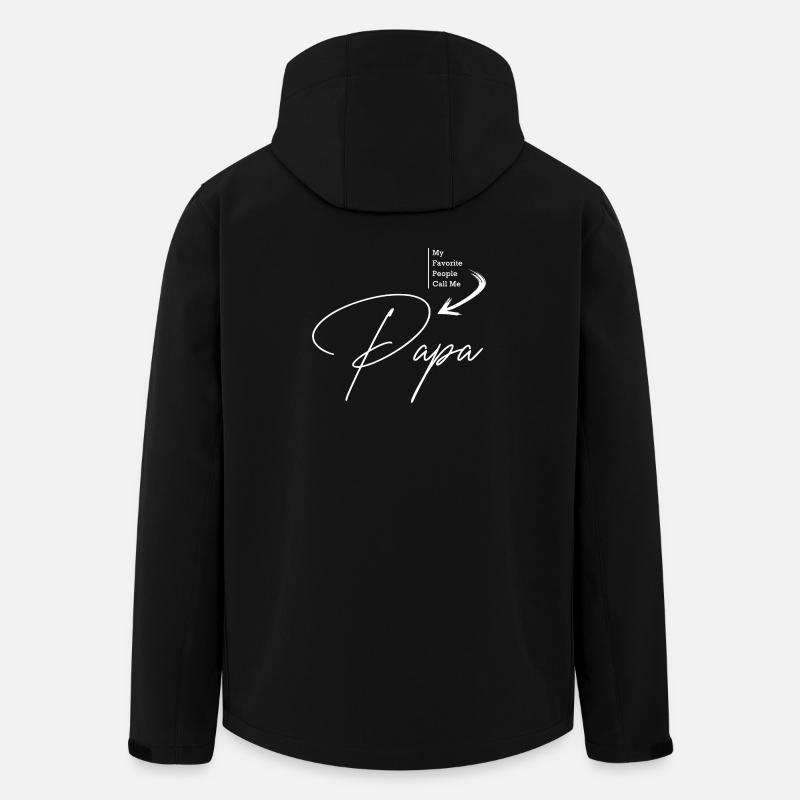 Meine Lieblingsmenschen nennen mich PAPA - Recycelte Männer Softshell-Jacke von Stanley/Stella - Schwarz