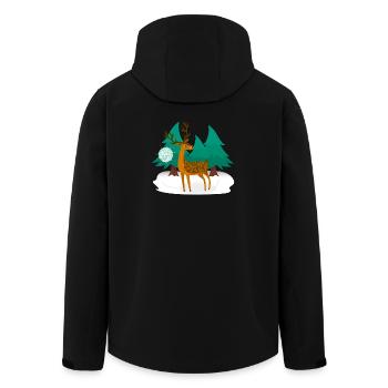 Discothèque Hirsch - Veste softshell homme en polyester recyclé Stanley/Stella - noir - Dos - AI Model Male 185 light (185cm)