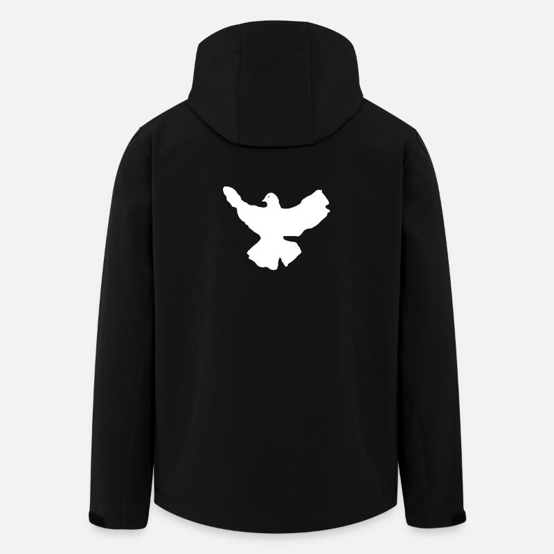 White dove of peace - Men’s Recycled Softshell Jacket by Stanley/Stella - black