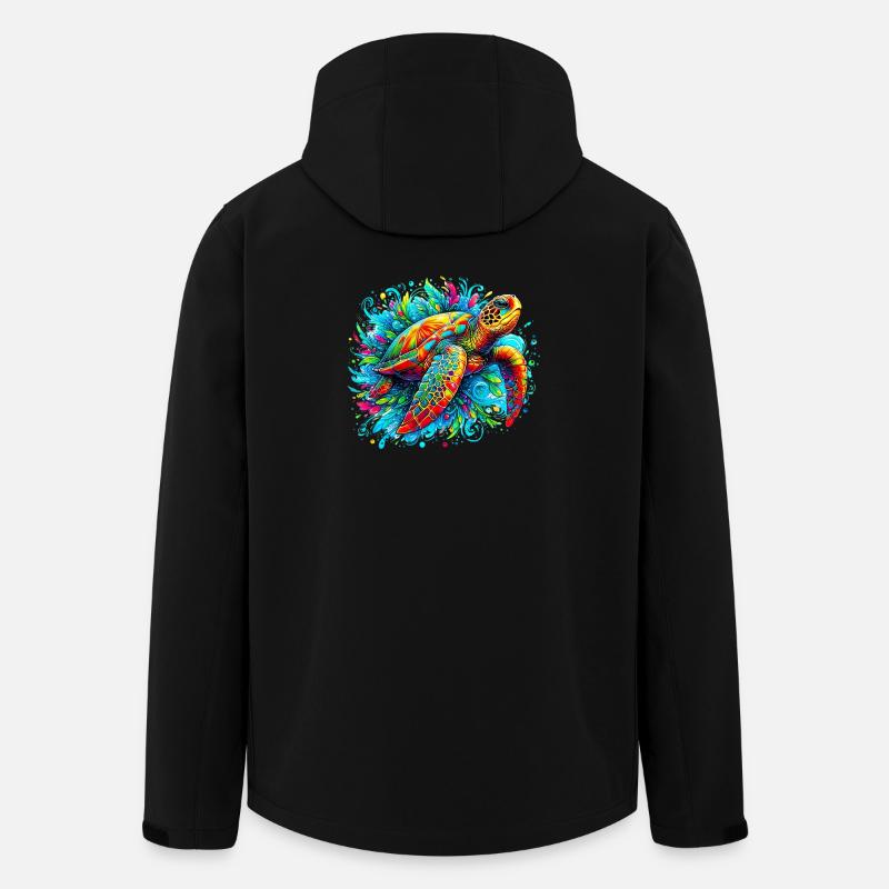 Schildkröte - Recycelte Männer Softshell-Jacke von Stanley/Stella - Schwarz