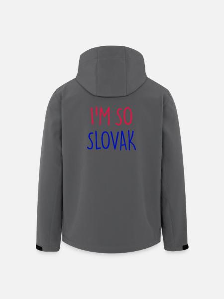 I'M SO SLOVAK Slovakia - Men’s Recycled Softshell Jacket by Stanley/Stella - black
