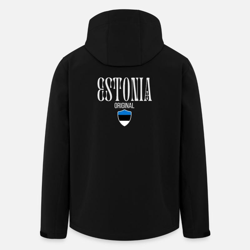 Estne, geboren in Estland - Recycelte Männer Softshell-Jacke von Stanley/Stella - Schwarz
