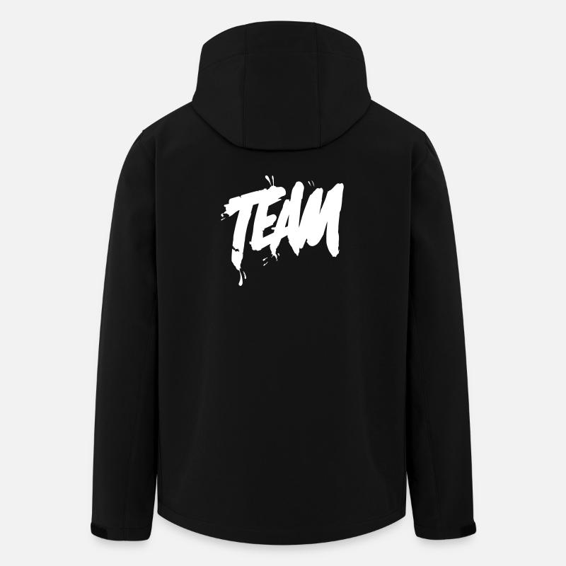 Team Schriftzug - Recycelte Männer Softshell-Jacke von Stanley/Stella - Schwarz