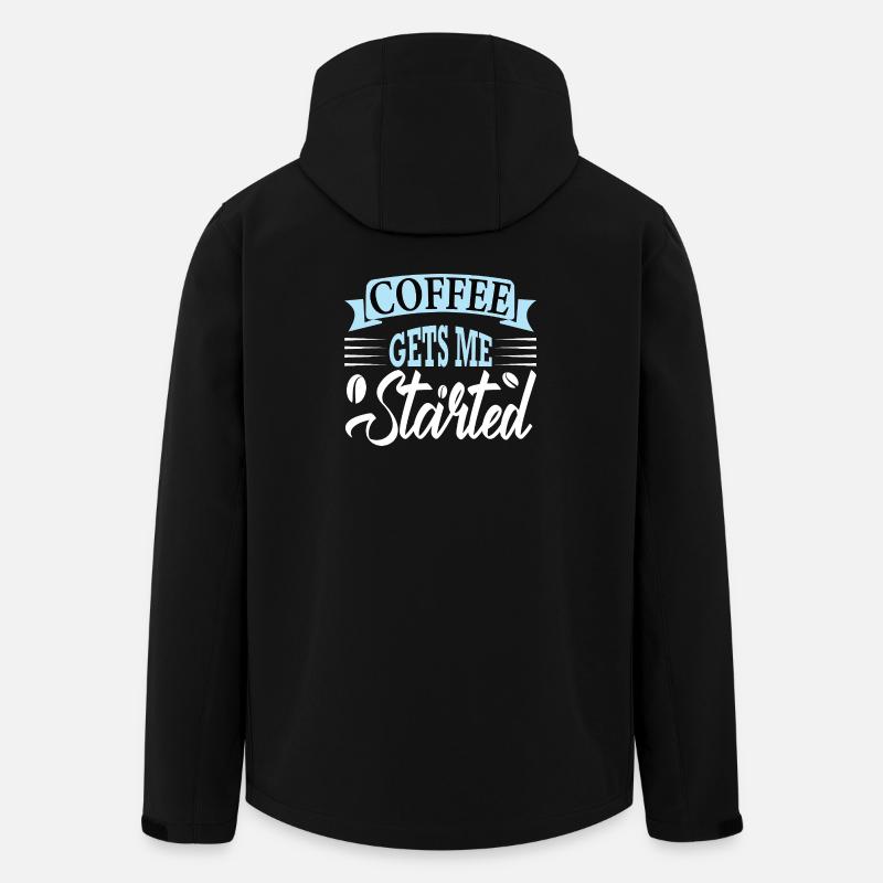 coffee gets me started - Recycelte Männer Softshell-Jacke von Stanley/Stella - Schwarz