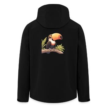 Landschildkröten Landschildkröte - Recycelte Männer Softshell-Jacke von Stanley/Stella - Schwarz - Hinten - AI Model Male 185 light (185cm)