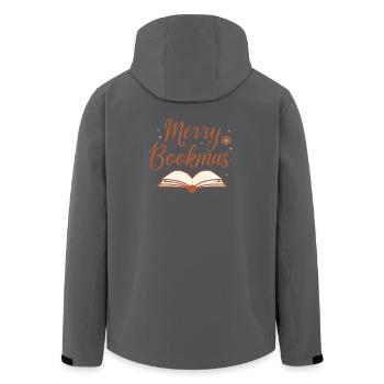 Merry Bookmas Fine Line Book Design - Veste softshell homme en polyester recyclé Stanley/Stella - noir - Dos - AI Model Male 185 light (185cm)