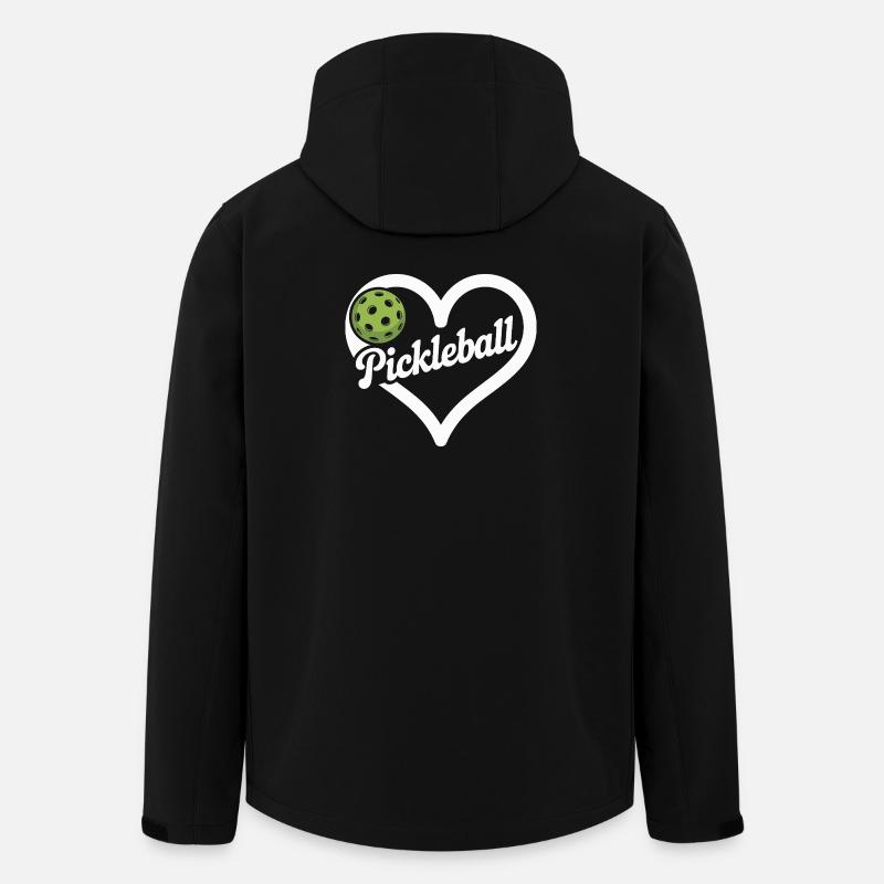 Pickleball Herz - Recycelte Männer Softshell-Jacke von Stanley/Stella - Schwarz