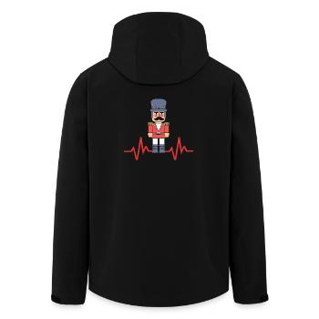 Nutcracker Christmas Heartbeat - Men’s Recycled Softshell Jacket by Stanley/Stella - black - Back - AI Model Male 185 light (185cm)