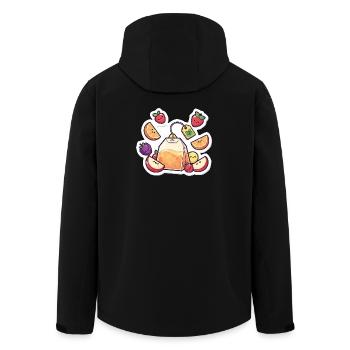 Fruchtige Lunchbag Tee ,tea Cartoon Sticker - Recycelte Männer Softshell-Jacke von Stanley/Stella - Schwarz - Hinten - AI Model Male 185 light (185cm)