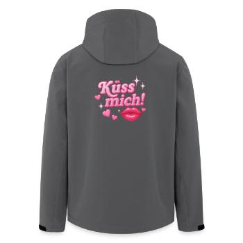 küss mich! / y2k design - Recycelte Männer Softshell-Jacke von Stanley/Stella - Schwarz - Hinten - AI Model Male 185 light (185cm)
