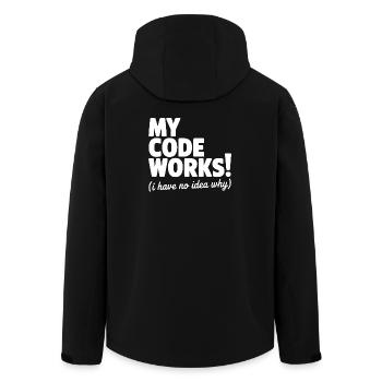 Mon code fonctionne ! (Je ne sais pas pourquoi) - Veste softshell homme en polyester recyclé Stanley/Stella - noir - Dos - AI Model Male 185 light (185cm)