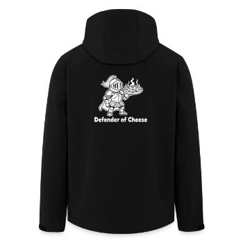 Pizza chevalier du fromage - Veste softshell homme en polyester recyclé Stanley/Stella - noir - Dos - AI Model Male 185 light (185cm)