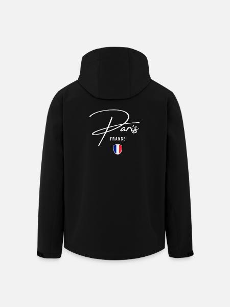 Paris France, elegant design Paris - Men’s Recycled Softshell Jacket by Stanley/Stella - black