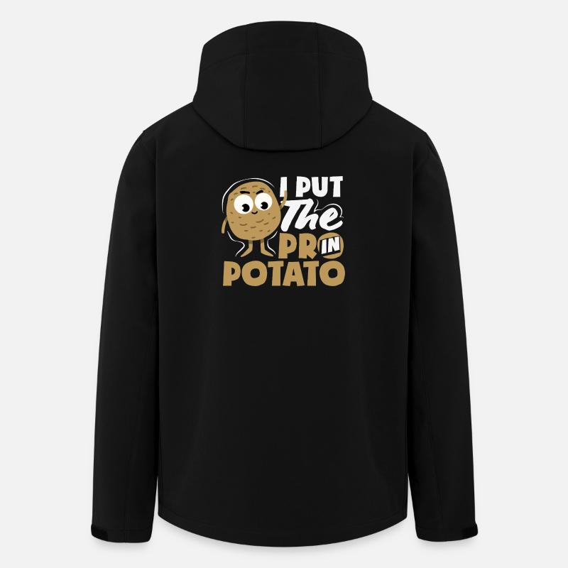 Taters Over Haters Kartoffel - Recycelte Männer Softshell-Jacke von Stanley/Stella - Schwarz