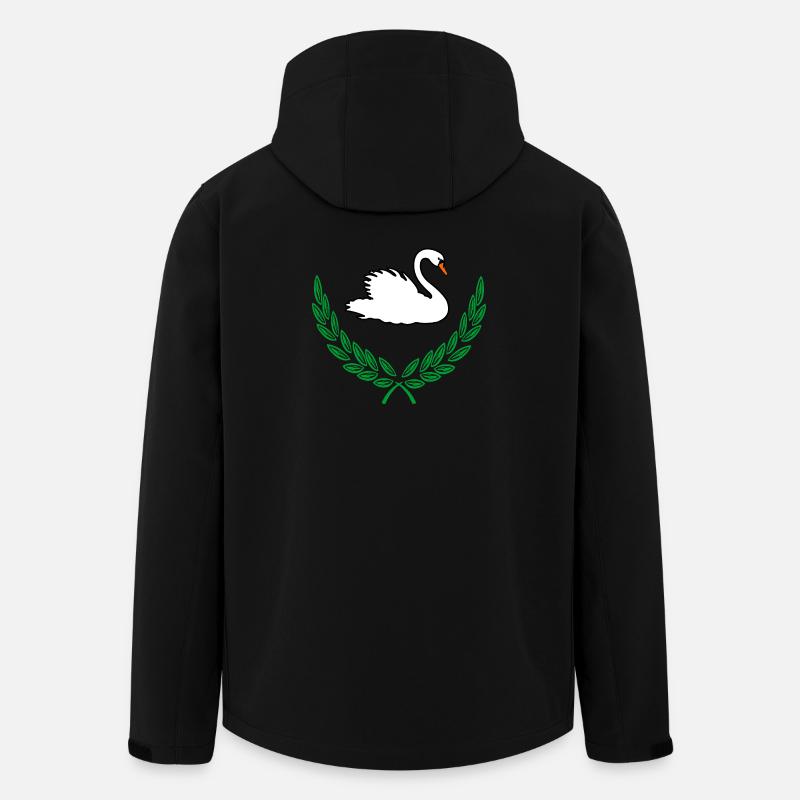 Cygne en couronne de laurier vert - Veste softshell homme en polyester recyclé Stanley/Stella - noir