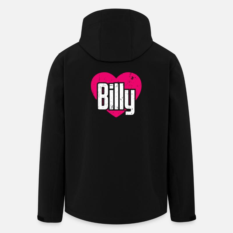 J’aime Billy Coeur Rose J’aime Billy - Veste softshell homme en polyester recyclé Stanley/Stella - noir