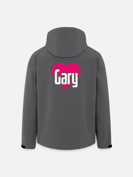 J’aime Gary Coeur Rose J’aime Gary - Veste softshell homme en polyester recyclé Stanley/Stella - noir